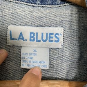 L.A. Blues Jackets & Coats - L.A. Blues Denim Button-up Vest Mid Wash XL #2804 L.A. Blues Jackets & Coats - L.A. Blues Denim Button-up Vest Mid Wash XL #2804